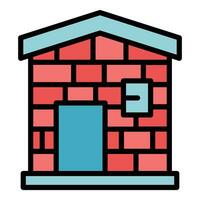 House brick mortar icon vector flat