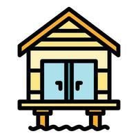 Roof bungalow icon vector flat