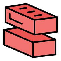 Brick mortar icon vector flat