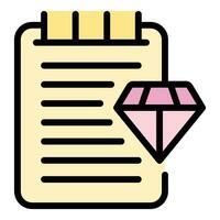 Diamond creative icon vector flat