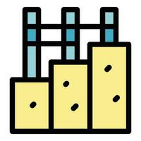 Construction drywall icon vector flat