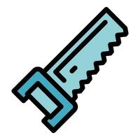 Hand saw icon vector flat