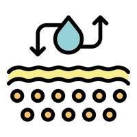 Water drop collagen icon vector flat