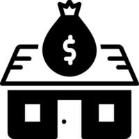 solid icon for spending vector
