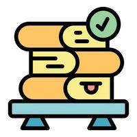 Student book stack icon vector flat