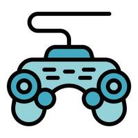 Wired joystick icon vector flat