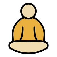 Lotus pose meditation icon vector flat