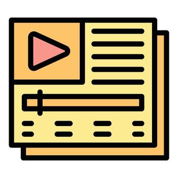jugar tutorial icono vector plano