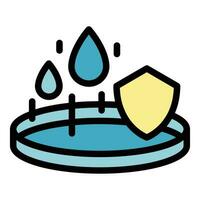 Safe water icon vector flat