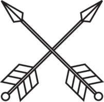 Arrow Icon Adventure Object Vintage Line Art png