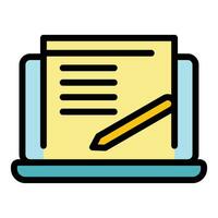 Online content icon vector flat