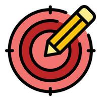 Target content icon vector flat