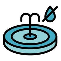 Water fountain save icon vector flat