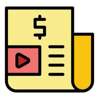 Bill content icon vector flat