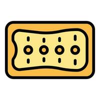 Top view bathtub icon vector flat