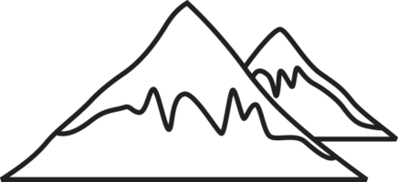 icono montaña aventuras objeto Clásico línea Arte png