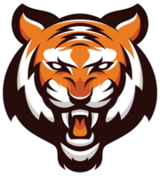 bunt Tiger Tier Tier Kopf Sport Logo png