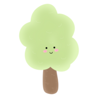 tree, cute tree with cute face png