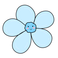 flower, cute flower with cute face png