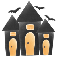 maison sur Halloween png