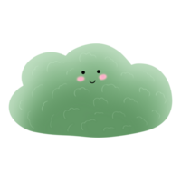 grass with cute face png