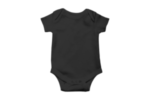 Blank black baby bodysuit isolated png