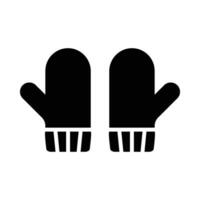 Mitten Vector Glyph Icon For Personal And Commercial Use.