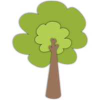 Tree paper cut png