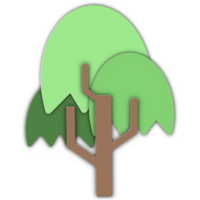 Tree paper cut png