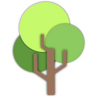 Tree paper cut png