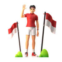 personaje independencia día de Indonesia png