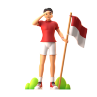 personaje independencia día de Indonesia png