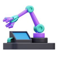 la robotique processus automatisation 3d illustration png