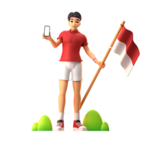 personaje independencia día de Indonesia png