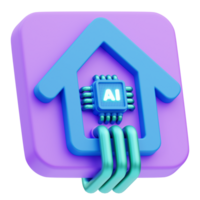 Smart Home Automation 3D Illustration png