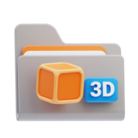 ilustração 3d de pasta de arquivo png