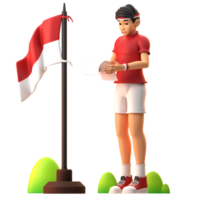 personaje independencia día de Indonesia png