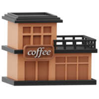 kaffe affär 3d illustration png