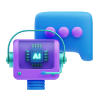 Chiacchierare Bot 3d illustrazione png