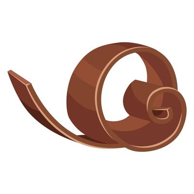 chocolate shavings. vector illustration on a white background