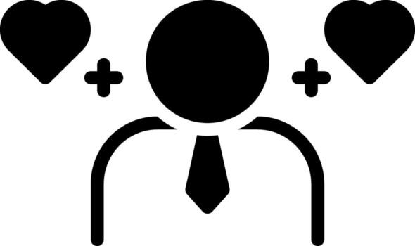 solid icon for attitude vector
