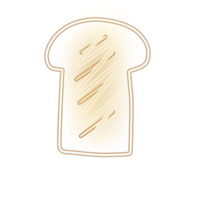 Toast with Sweetened Condensed Milk Thai Style PNG for decoration