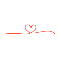 Line heart for decor png