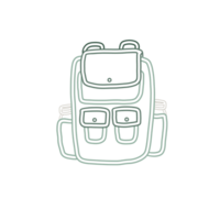 Green Backpack for decor png