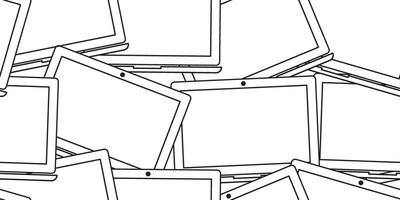 pile of laptops seamless pattern vector