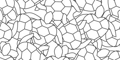 resumen línea tortugas sin costura modelo vector