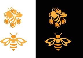 honey Bee animals logo Free Vector