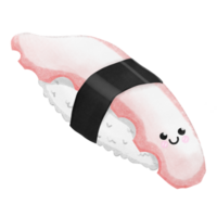 Delicious and cute tako seaweed sushi png