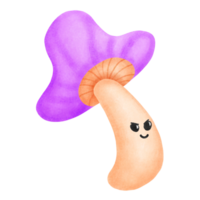 Cute mushroom charactor hand draw png