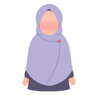 muslimah avec violet hijab png